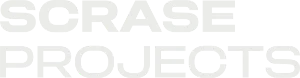 Scrase Projects logo stacked oat